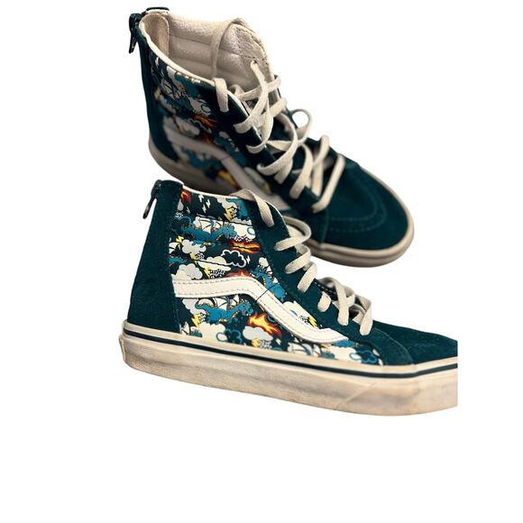 VANS boys dragon high top shoes size 1.5 back zipper - Picture 5 of 12